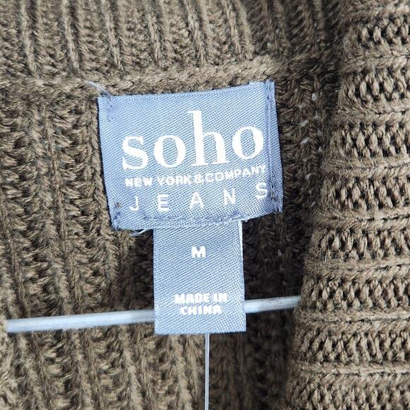 Soho Cowl Neck Long Sleeve Knit Sweater Womens Size Medium M *NWT - Picture 3 of 5